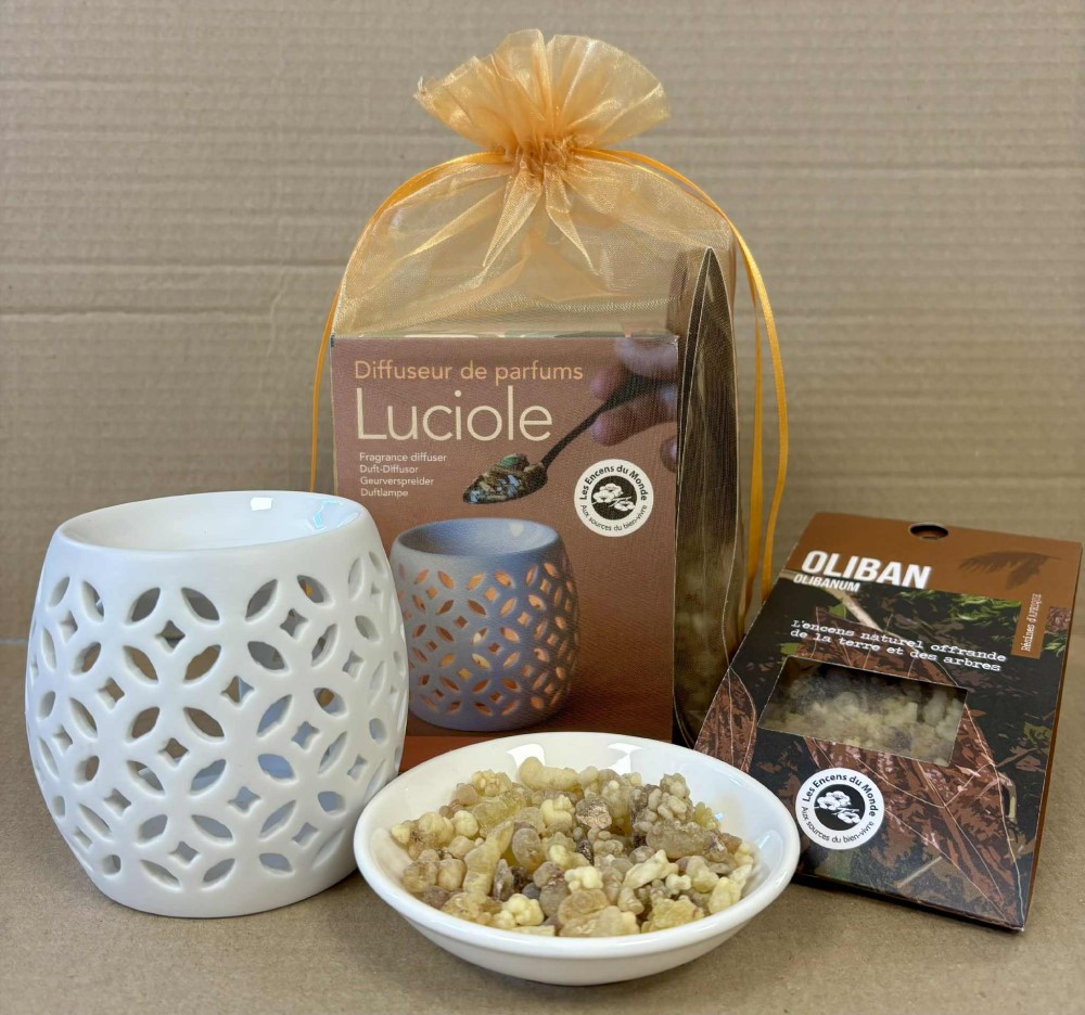 Aromandise LILY edény + 100% természetes vegyes tömjén 50 g- szettben, kedvezőbb áron